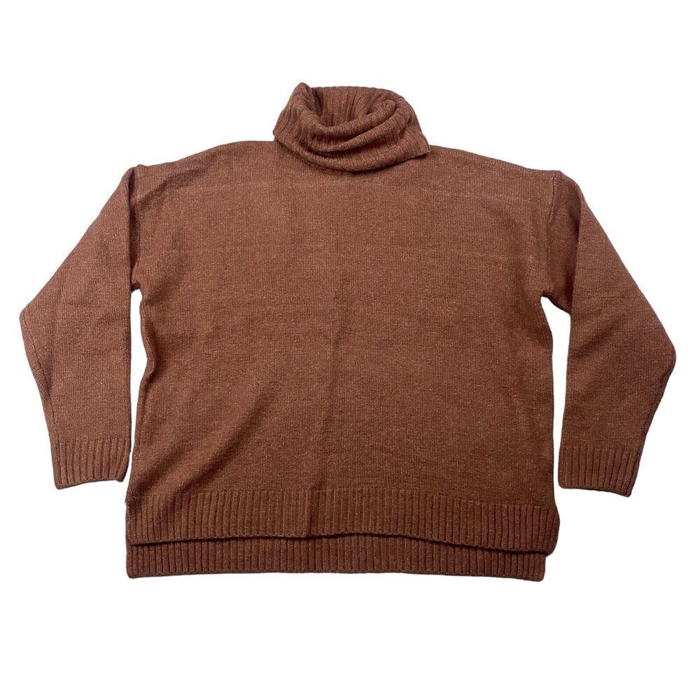 Andree By Unit Dusty Mauve Turtleneck Sweater Kni… - image 1